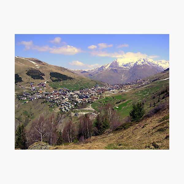 Les Deux Alpes in spring Photographic Print