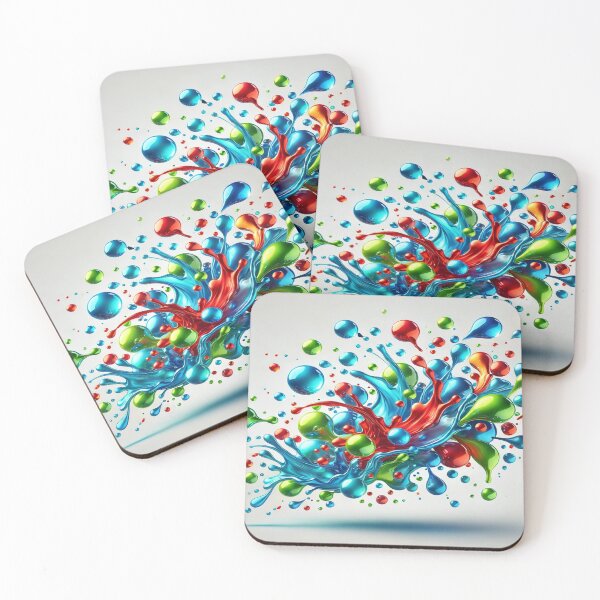 Item preview, Colorful Water Droplets on White designed and sold by Genady.