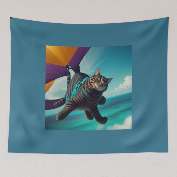 Item preview, Cat Skydiver designed and sold by IvaRenee.