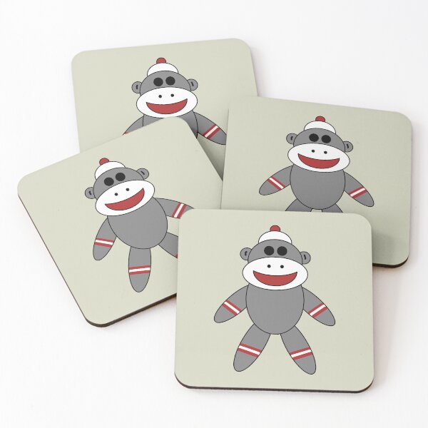 Item preview, Cute Sock Monkey on Tan designed and sold by Orchard Berry.