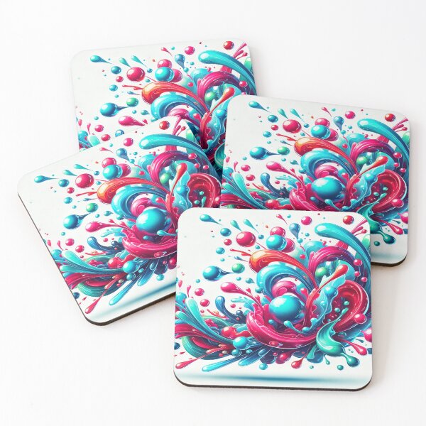 Item preview, Dynamic Colorful Droplets on White designed and sold by Genady.