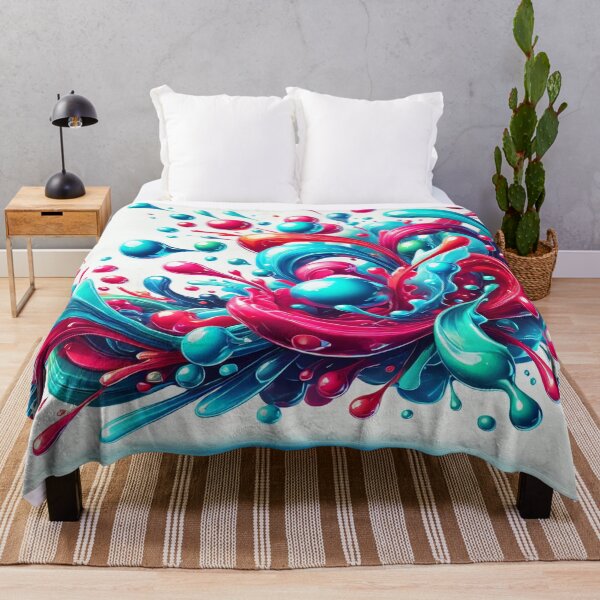 Item preview, Dynamic Colorful Droplets on White designed and sold by Genady.