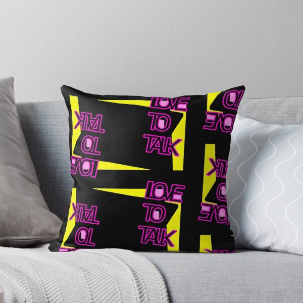 Aperçu de l'œuvre Aime parler - pop art texte design mots et formes noir rose motif rose créée et vendue par M-Lorentsson.
