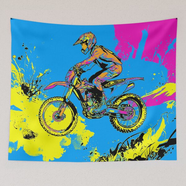 Item preview, Flying Through Paint - Motocross Rider designed and sold by NaturePrints.
