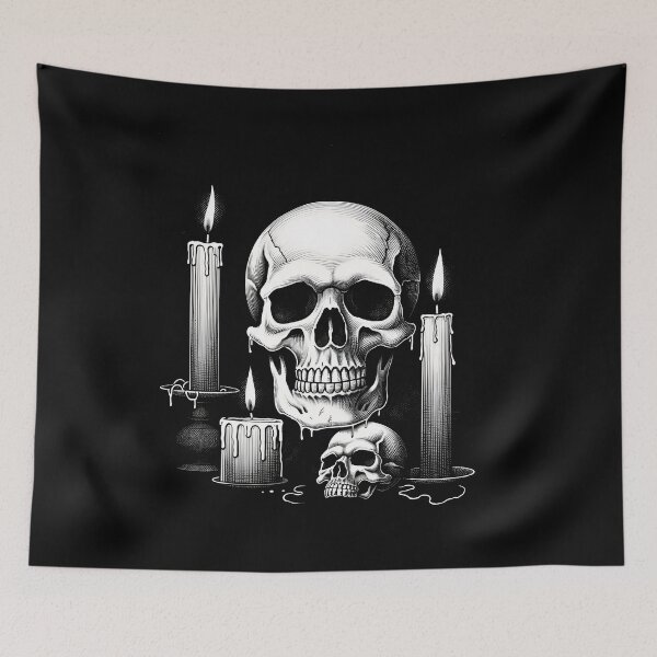Item preview,  skull and candles designed and sold by OneLastWish.