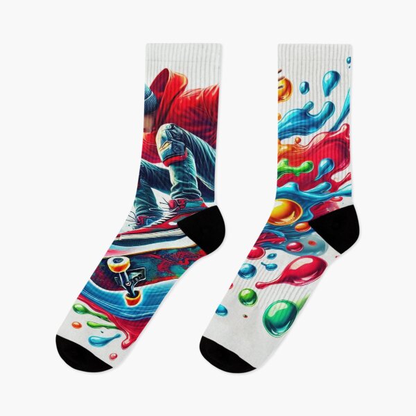 Item preview, Skateboarder in Splashing Colors designed and sold by Genady.