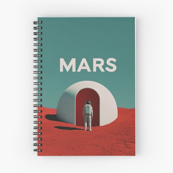 Item preview, Futuristic Mars Exploration Scene with Minimalist Aesthetic designed and sold by Retro Travel Design.