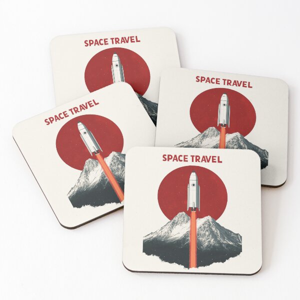 Item preview, Vintage Rocket Launch Space Travel Poster designed and sold by Retro Travel Design.