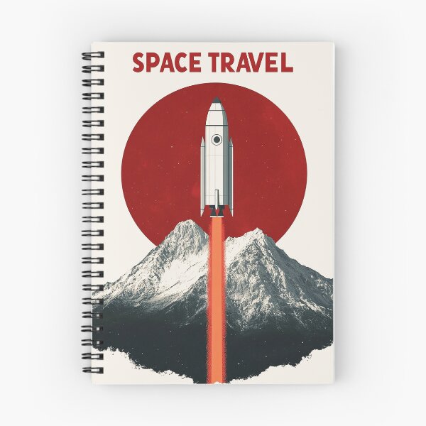 Item preview, Vintage Rocket Launch Space Travel Poster designed and sold by Retro Travel Design.