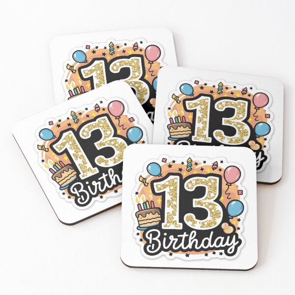 Item preview, Happy 13th Birthday designed and sold by RedCircleArt.