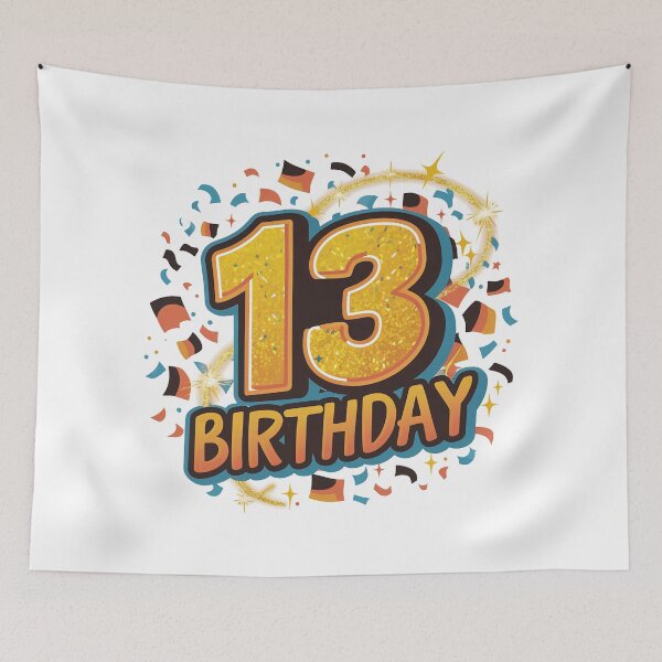 Item preview, Happy 13th Birthday designed and sold by RedCircleArt.