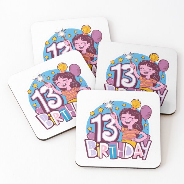 Item preview, Happy 13th Birthday designed and sold by RedCircleArt.