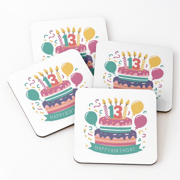 Item preview, Happy 13th Birthday designed and sold by RedCircleArt.