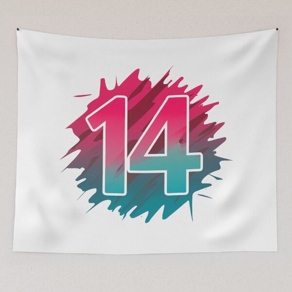 Item preview, Happy 14th Birthday designed and sold by RedCircleArt.
