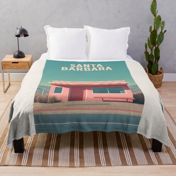Item preview, Santa Barbara Minimalist Retro Architecture Art designed and sold by Retro Travel Design.