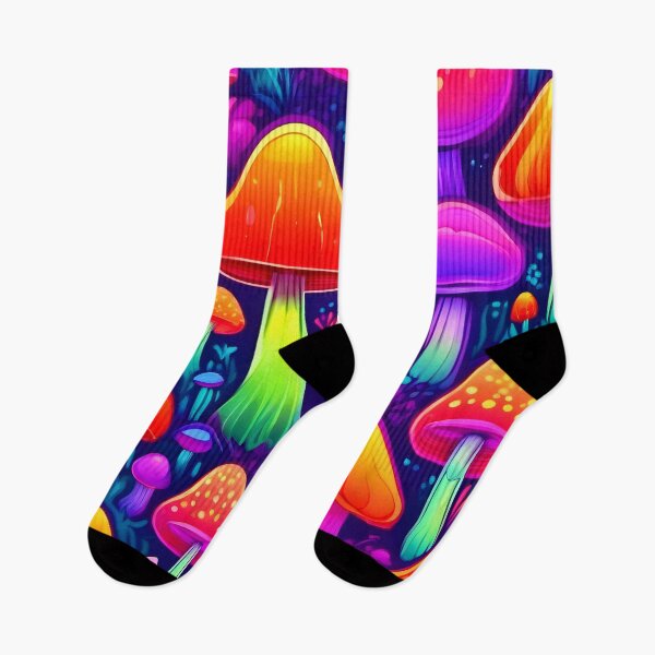 Item preview, Neon Glow Mushroom Forest designed and sold by Health And Fitness Posts e-Store.