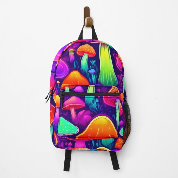 Item preview, Neon Glow Mushroom Forest designed and sold by Health And Fitness Posts e-Store.