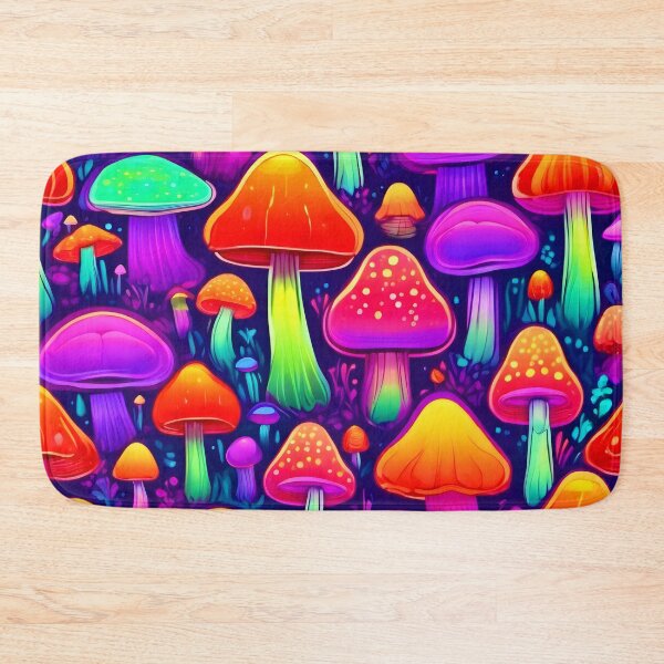Item preview, Neon Glow Mushroom Forest designed and sold by Health And Fitness Posts e-Store.