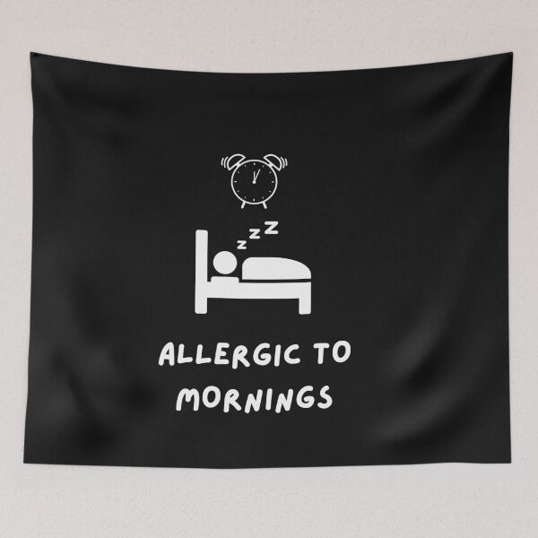 Item preview, Allergic to mornings designed and sold by CozyDots.
