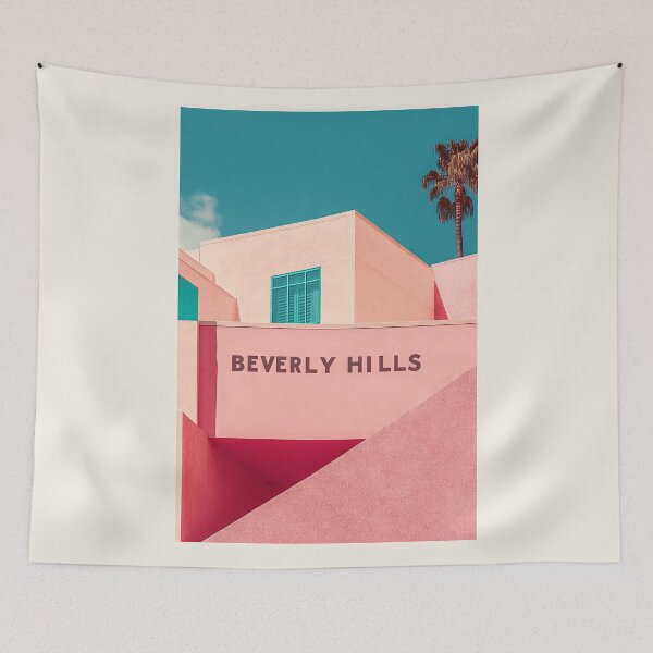 Item preview, Beverly Hills Pastel Modernism Art designed and sold by Retro Travel Design.