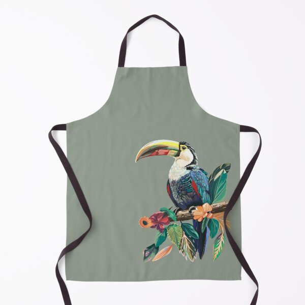 Item preview, Vibrant Toucan Surrounded by Colorful Flowers - A Captivating Tropical Scene Symbolizing Good Fortune designed and sold by Pandositive.