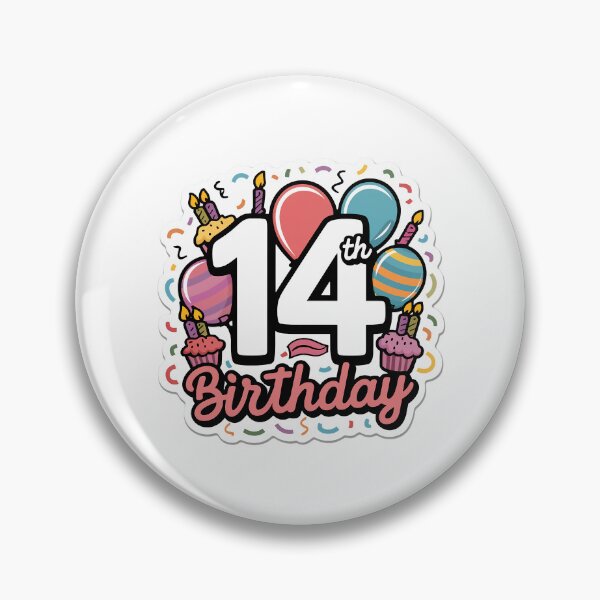 Item preview, Happy 14th Birthday designed and sold by RedCircleArt.