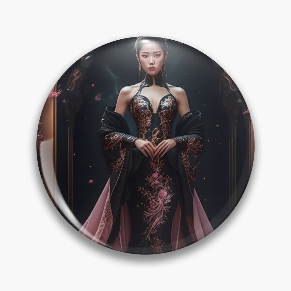 Item preview, Black and Pink Couture Gown designed and sold by Fantasy-Fashion.