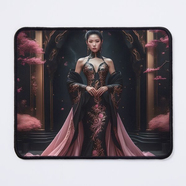 Item preview, Black and Pink Couture Gown designed and sold by Fantasy-Fashion.
