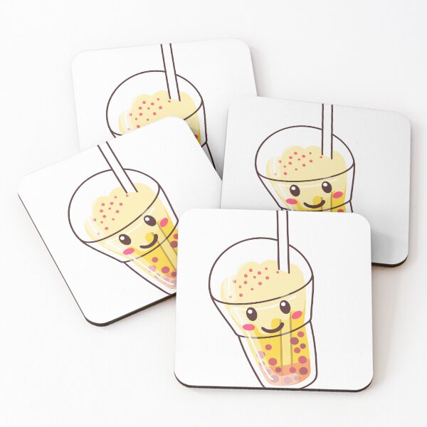 Item preview, Bubble milk tea cups with cute faces boba drink stickers and t-shirts designed and sold by PIXEL POP DESIGNS - Beyond the Norm!.
