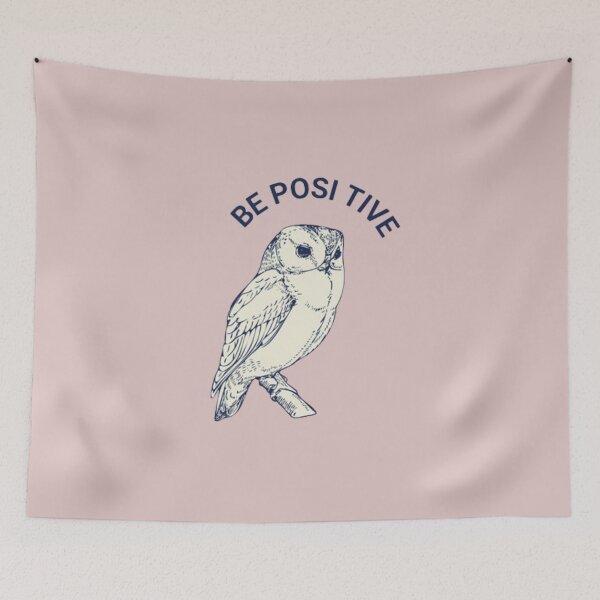Item preview, Be Positive owl Classic T-Shirt designed and sold by NIZAR  din⭐⭐⭐⭐⭐.