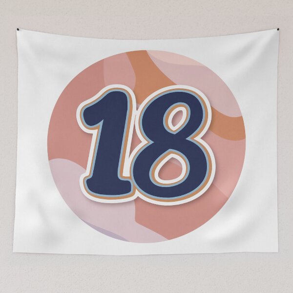 Item preview, Happy 18th Birthday designed and sold by RedCircleArt.