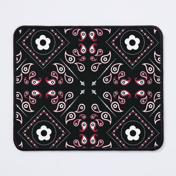 Item preview, Vintage Black Simple Flower Bandana Style Pattern designed and sold by ClaudiaFlores.
