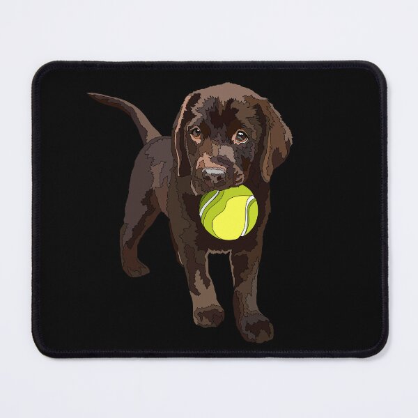 Item preview, A Brown Labrador Puppy With A Tennis Ball designed and sold by Just-Arts-4U.