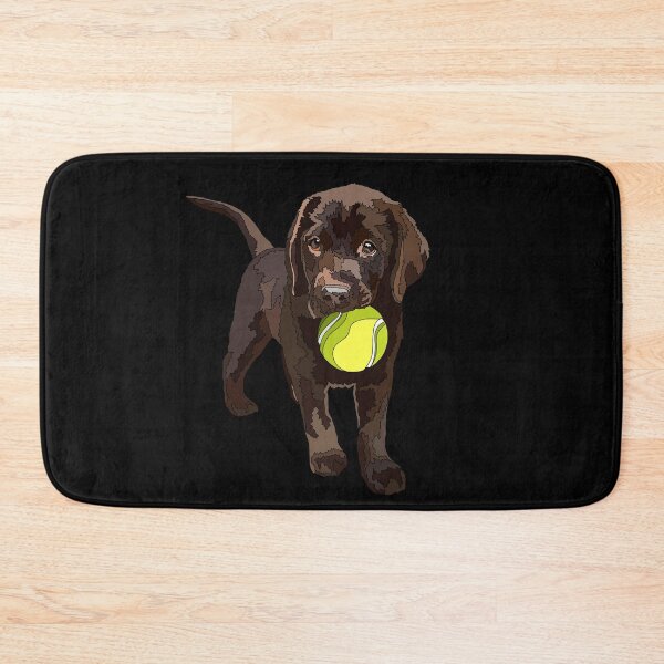 Item preview, A Brown Labrador Puppy With A Tennis Ball designed and sold by Just-Arts-4U.