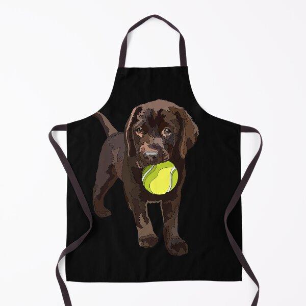 Item preview, A Brown Labrador Puppy With A Tennis Ball designed and sold by Just-Arts-4U.