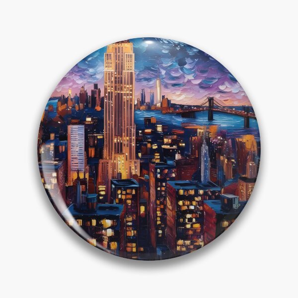 Item preview, Starry Night in New York Van Gogh Style designed and sold by MamaHome.