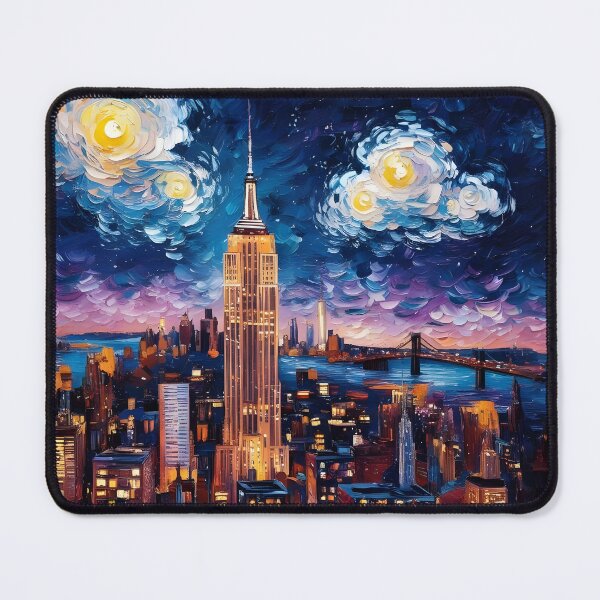 Item preview, Starry Night in New York Van Gogh Style designed and sold by MamaHome.