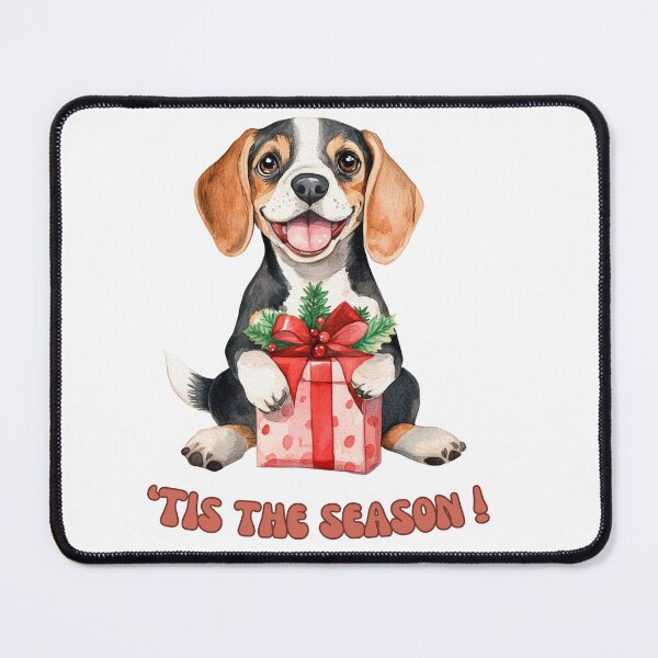 Item preview, Beagle dog holding Christmas present designed and sold by M1234s.