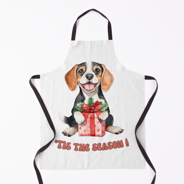 Item preview, Beagle dog holding Christmas present designed and sold by M1234s.