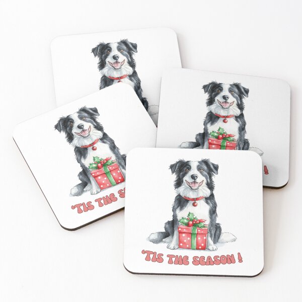 Item preview, Border Collie dog holding Christmas present designed and sold by M1234s.