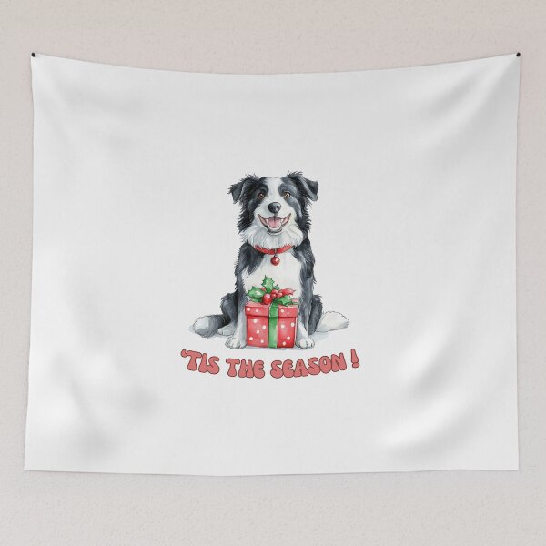 Item preview, Border Collie dog holding Christmas present designed and sold by M1234s.