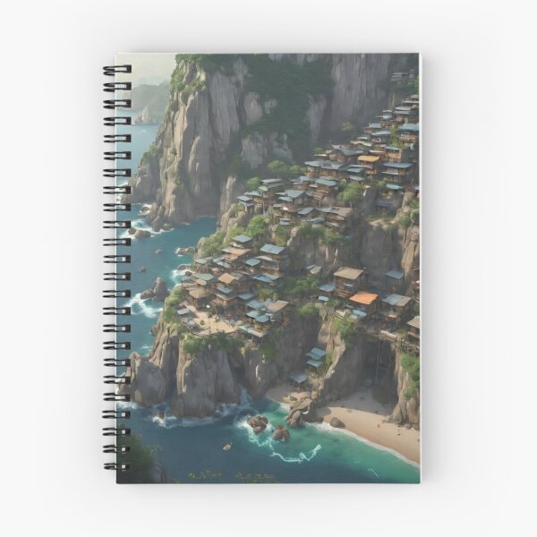 Item preview, Steep Sea Cliffs of a Coastal Village designed and sold by rajasekhark.