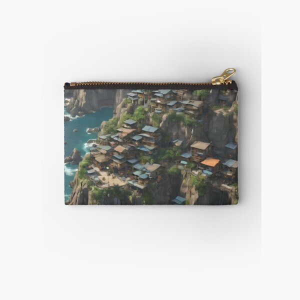 Item preview, Steep Sea Cliffs of a Coastal Village designed and sold by rajasekhark.