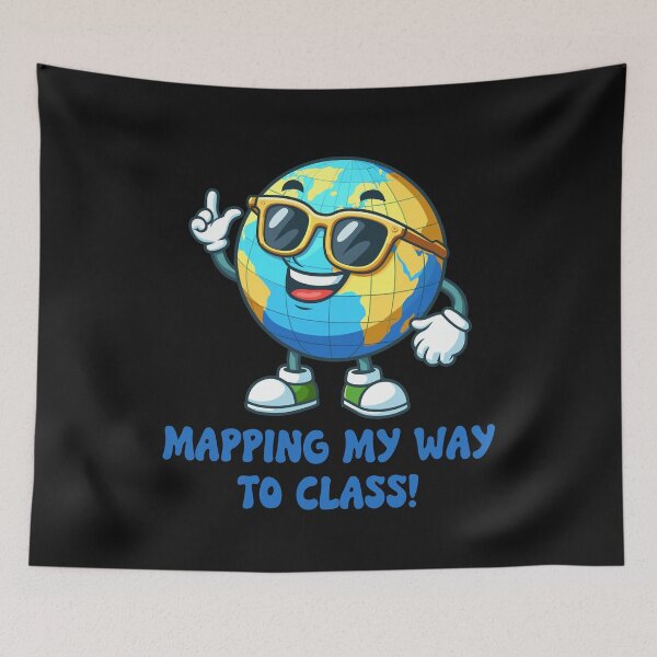 Item preview, Mapping My Way to Class! Funny Quote Geography Lover Back to School designed and sold by stylishdzign.