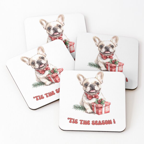 Item preview, Bulldog dog holding Christmas present designed and sold by M1234s.