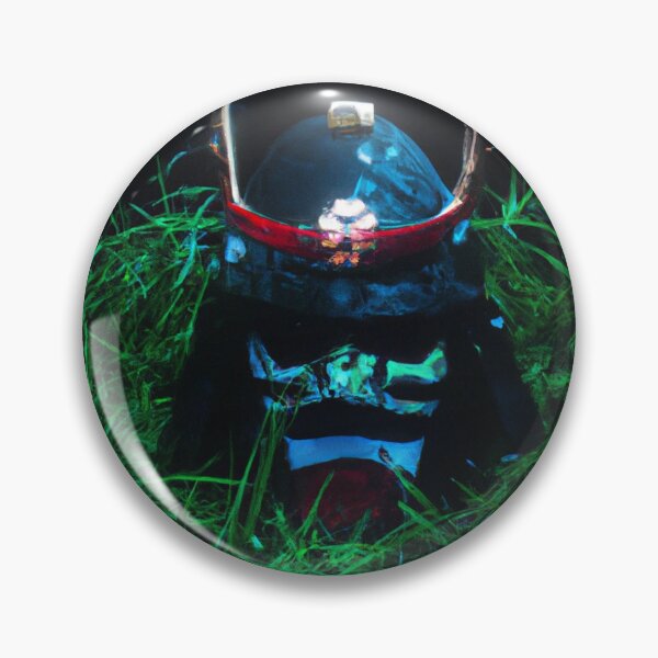 Item preview, Samurai mask lays on the grass designed and sold by OpenArtBar.