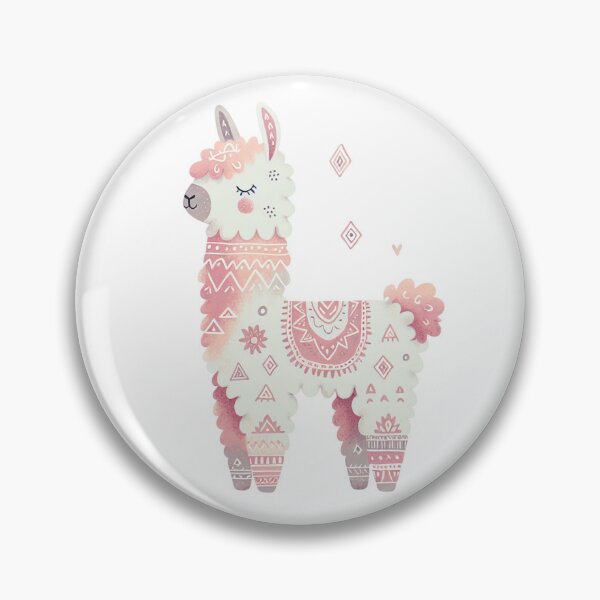Artikelvorschau, Süßes Boho Pastell Aquarell Happy Llama entworfen und verkauft von MeroroGraphics.
