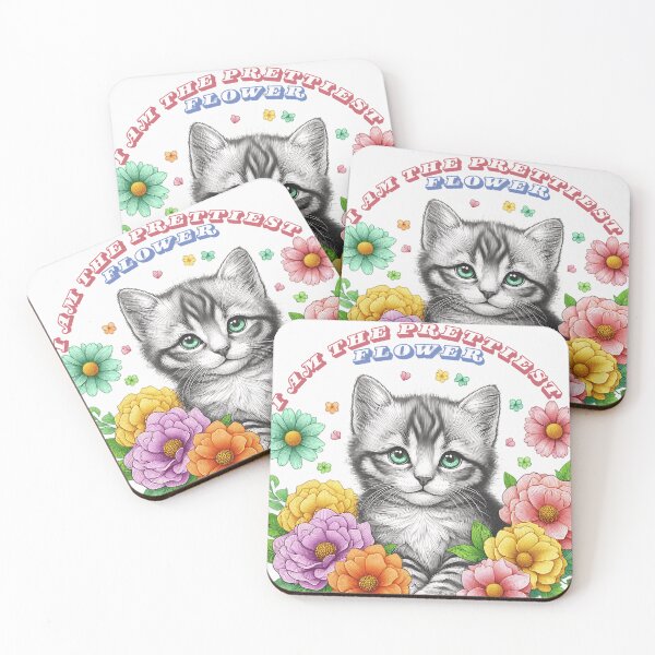 Item preview, adorabile gattino I Am the Prettiest Flower designed and sold by Shop2s.