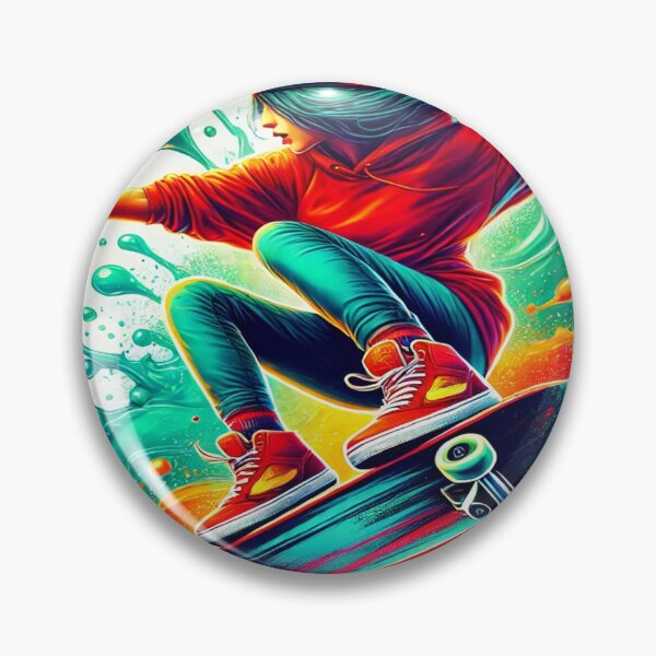 Artikelvorschau, Lebendige Skateboarderin in der Luft entworfen und verkauft von Genady.