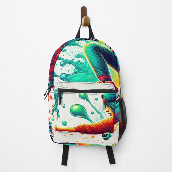 Item preview, Vibrant Female Skateboarder in Mid-Air designed and sold by Genady.